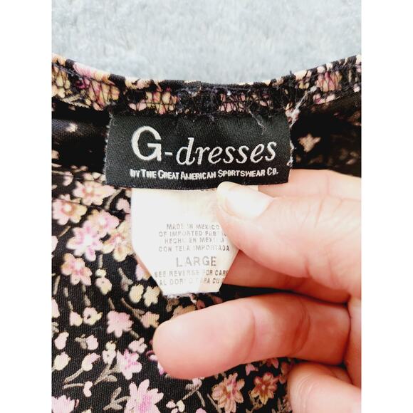 G. Dresse Great American Sportswear Ditsy Floral Sleeveless Dress Size Large - Picture 10 of 11